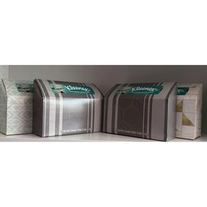 Kleenex 38586 6.8" x 9" 1-Ply Hand Towels in a Pop-Up Box - White (4/CT)